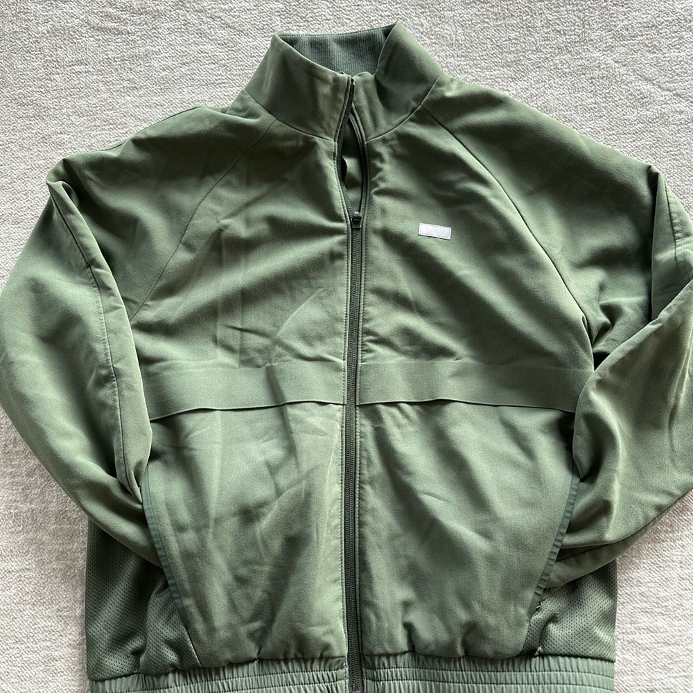 Figs Sydney scrub jacket dark olive